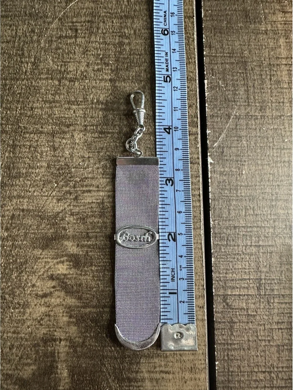 Vintage Bosch Advertising Mesh Watch Fob Pocket Watch Chain Silver Tone